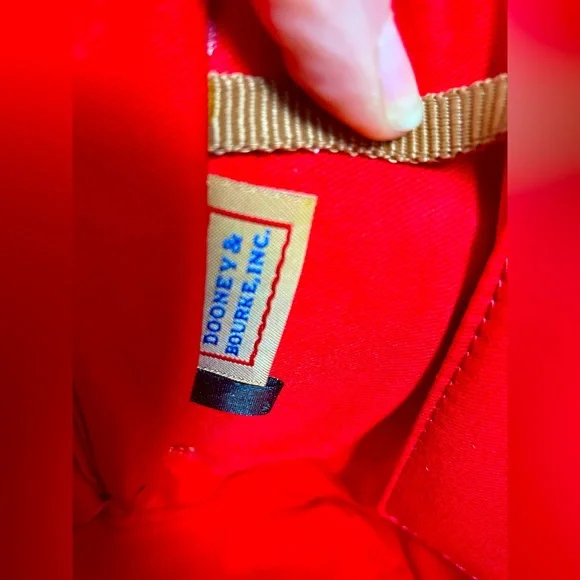 Dooney & Bourke Kendall Pink and Red Polka Dot Satchel - Picture 10 of 14